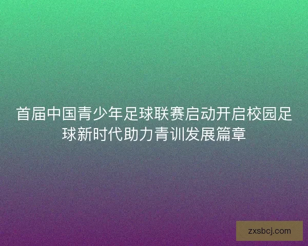 首届中国青少年足球联赛启动开启校园足球新时代助力青训发展篇章 首届中国青少年足球联赛启动开启校园足球新时代助力青训发展篇章